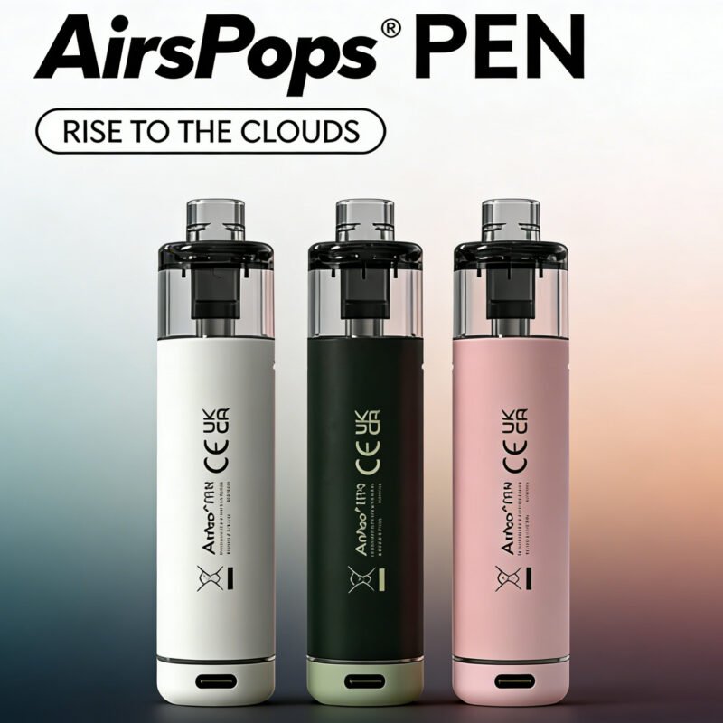 AIRSCREAM AirsPops PEN 氣泡 PEN 鉛筆主機套裝|雙向氣流控制 | 高功率注油主機